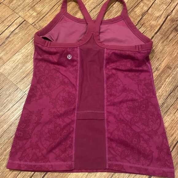 Size 6 Hot Pink Floral Hydrangea Racer Back Tank - Picture 3 of 4